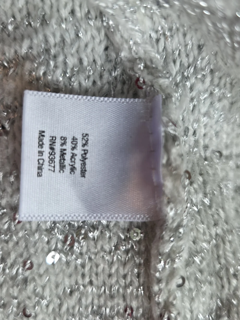 a.n.a Cream Sequin Scoop Neck Sweater